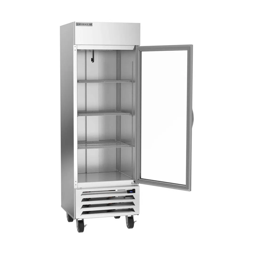 Beverage Air HBF19HC-1-G 27" One Section Reach-In Freezer w/ Glass Door, Stainless Steel, 18 cu. ft.