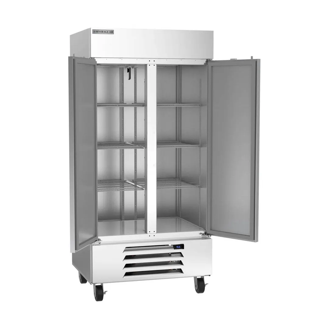 Beverage Air HBF35HC-1 39" Two Section Reach-In Freezer w/ 2 Solid Doors, Stainless Steel, 35 cu. ft.