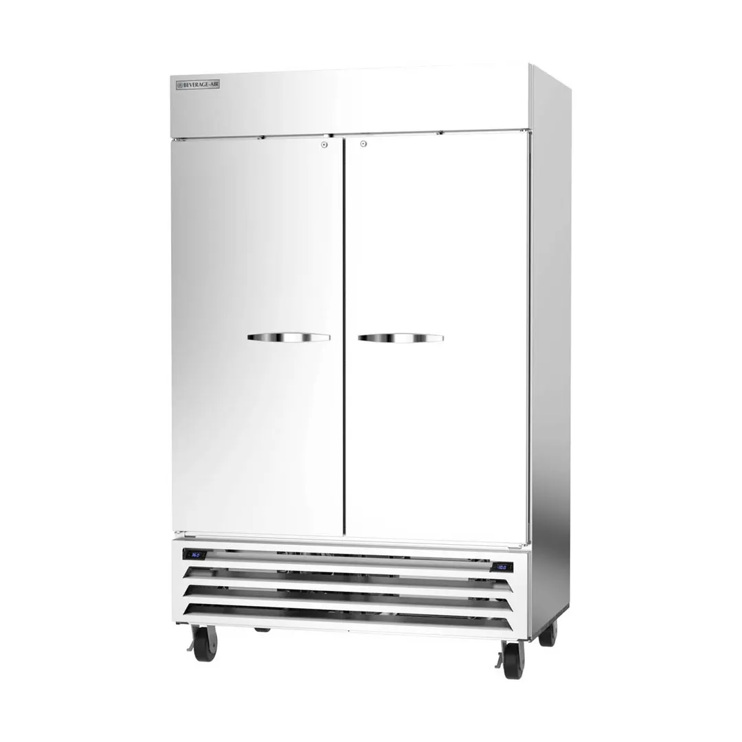 Beverage Air HBRF49HC-1-A 52" 2-Sections Reach-In Refrigerator Freezer Combo w/ 2 Solid Doors