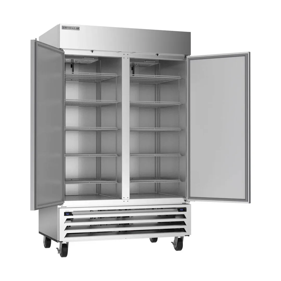 Beverage Air HBRF49HC-1-A 52" 2-Sections Reach-In Refrigerator Freezer Combo w/ 2 Solid Doors