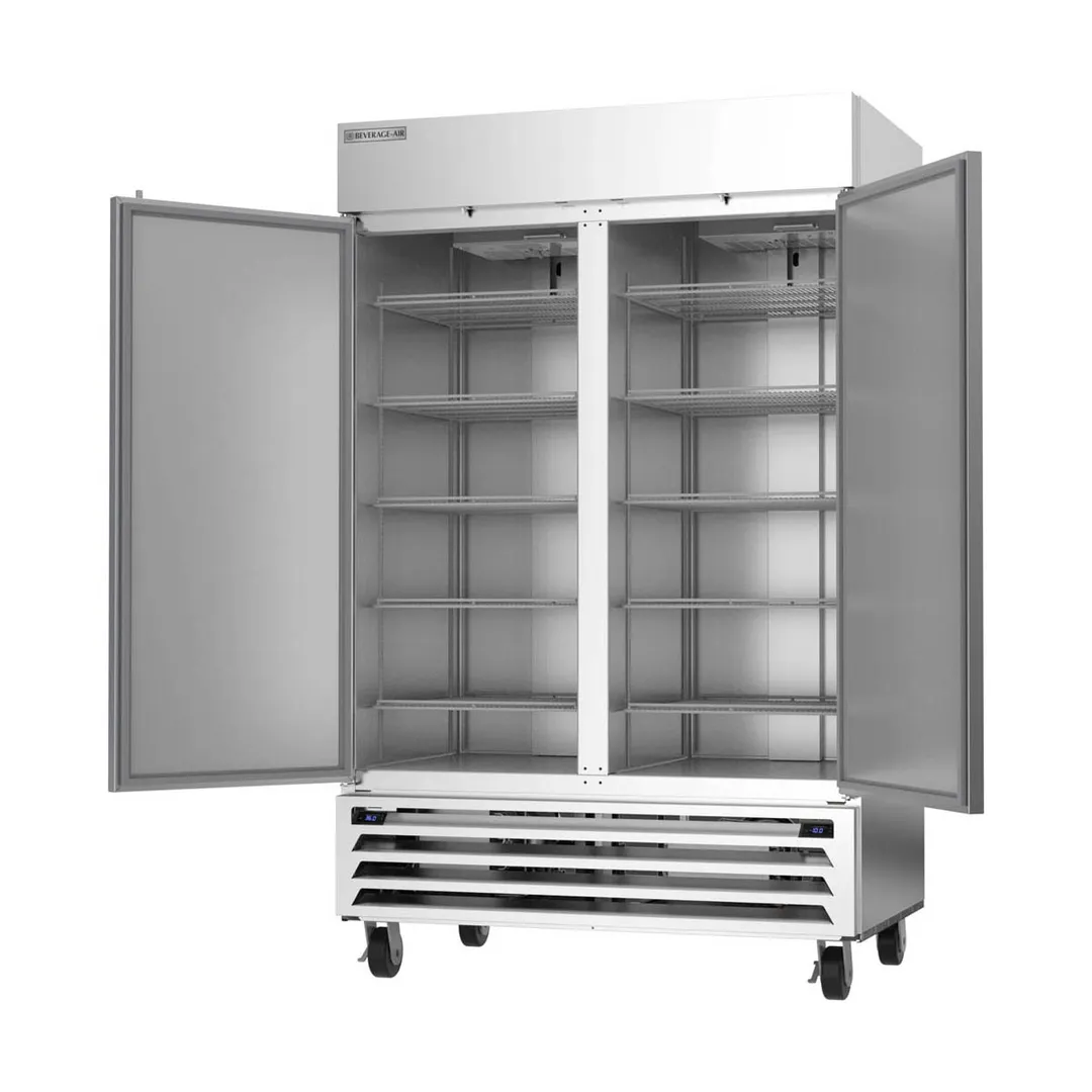 Beverage Air HBRF49HC-1-A 52" 2-Sections Reach-In Refrigerator Freezer Combo w/ 2 Solid Doors
