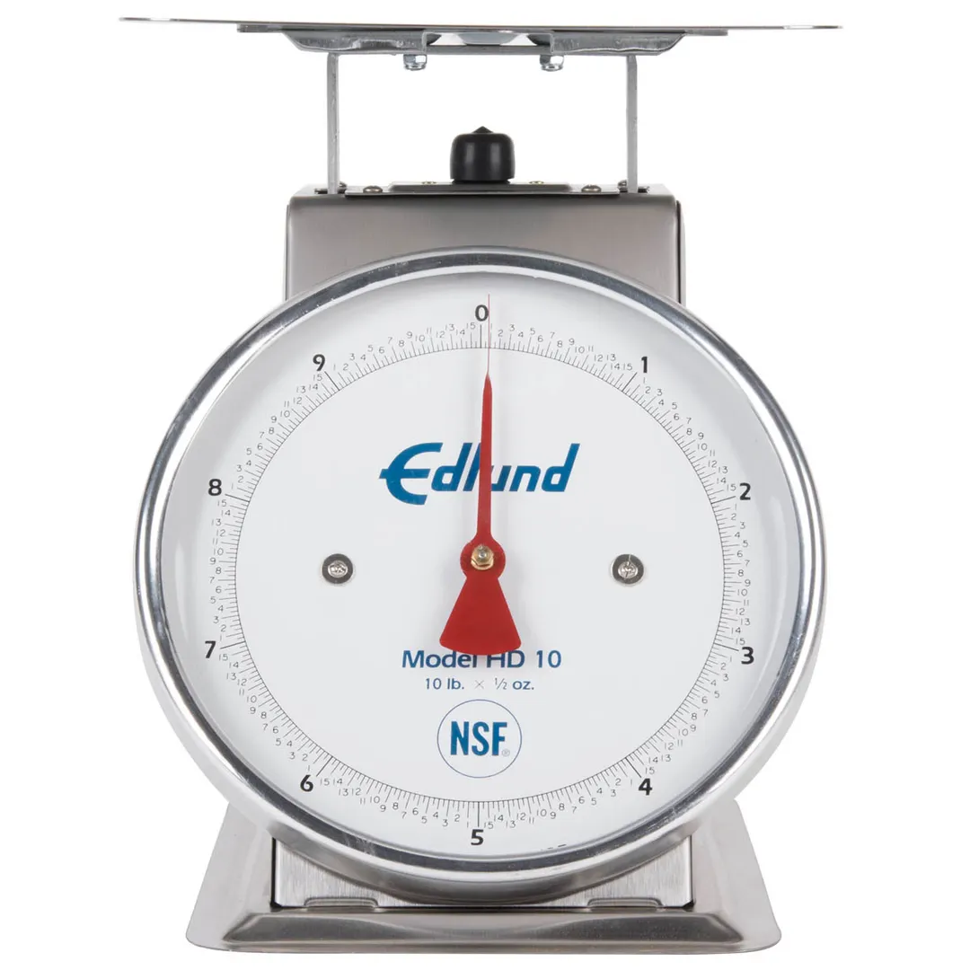 Edlund HD-10DP - 10-29 lb Portion Dial Scale, Sloped Dial, Stainless Steel, Top-Loading Counter, ½ oz, Dashpot