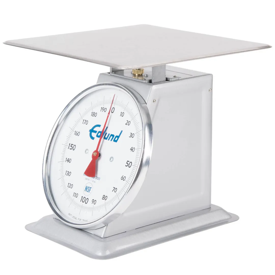 Edlund HD-200 Receiving Scale, Fixed Dial, 200 lb x 1 lb Graduation, Stainless Steel Countertop
