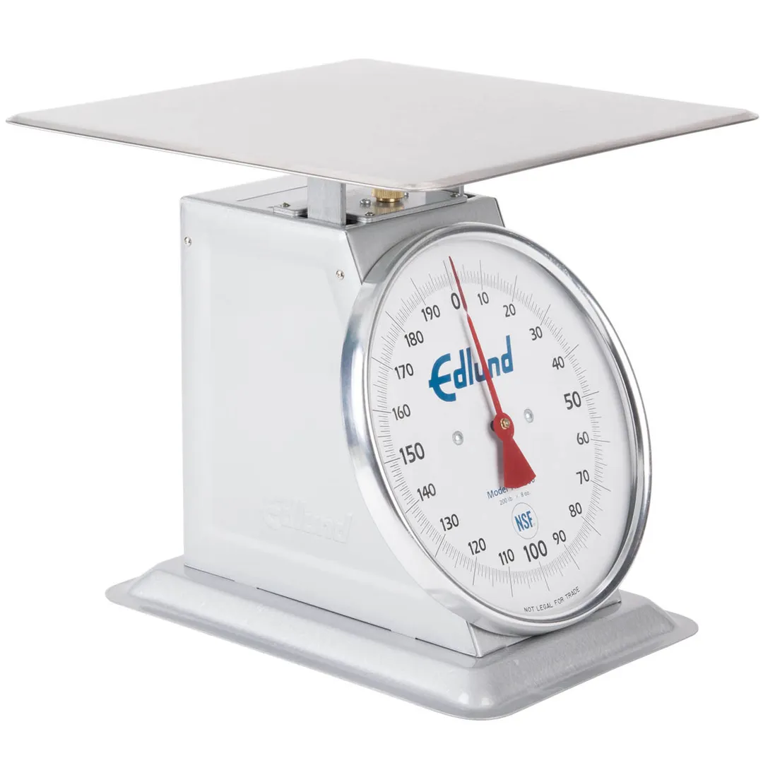 Edlund HD-200 Receiving Scale, Fixed Dial, 200 lb x 1 lb Graduation, Stainless Steel Countertop