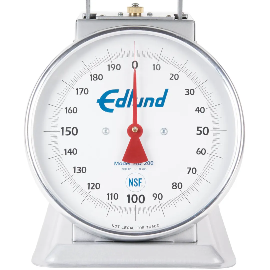 Edlund HD-200 Receiving Scale, Fixed Dial, 200 lb x 1 lb Graduation, Stainless Steel Countertop