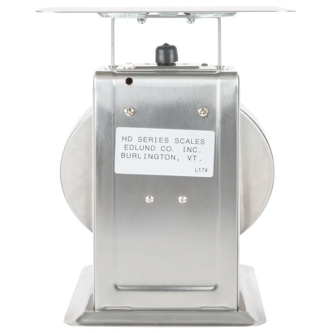 Edlund HD-2 Portion Scale – Top Loading 1-9 lb Capacity Fixed Dial Sloped Face 32 oz × 1/8 oz Stainless Steel