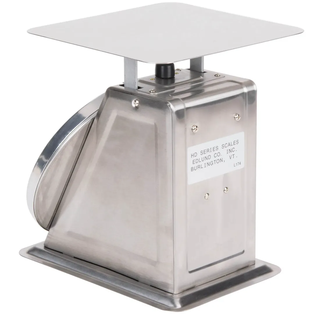 Edlund HD-5 1-9 lb Fixed Dial Portion Scale, Stainless Steel, Sloped Display, 5 lb 1/2 oz Graduation