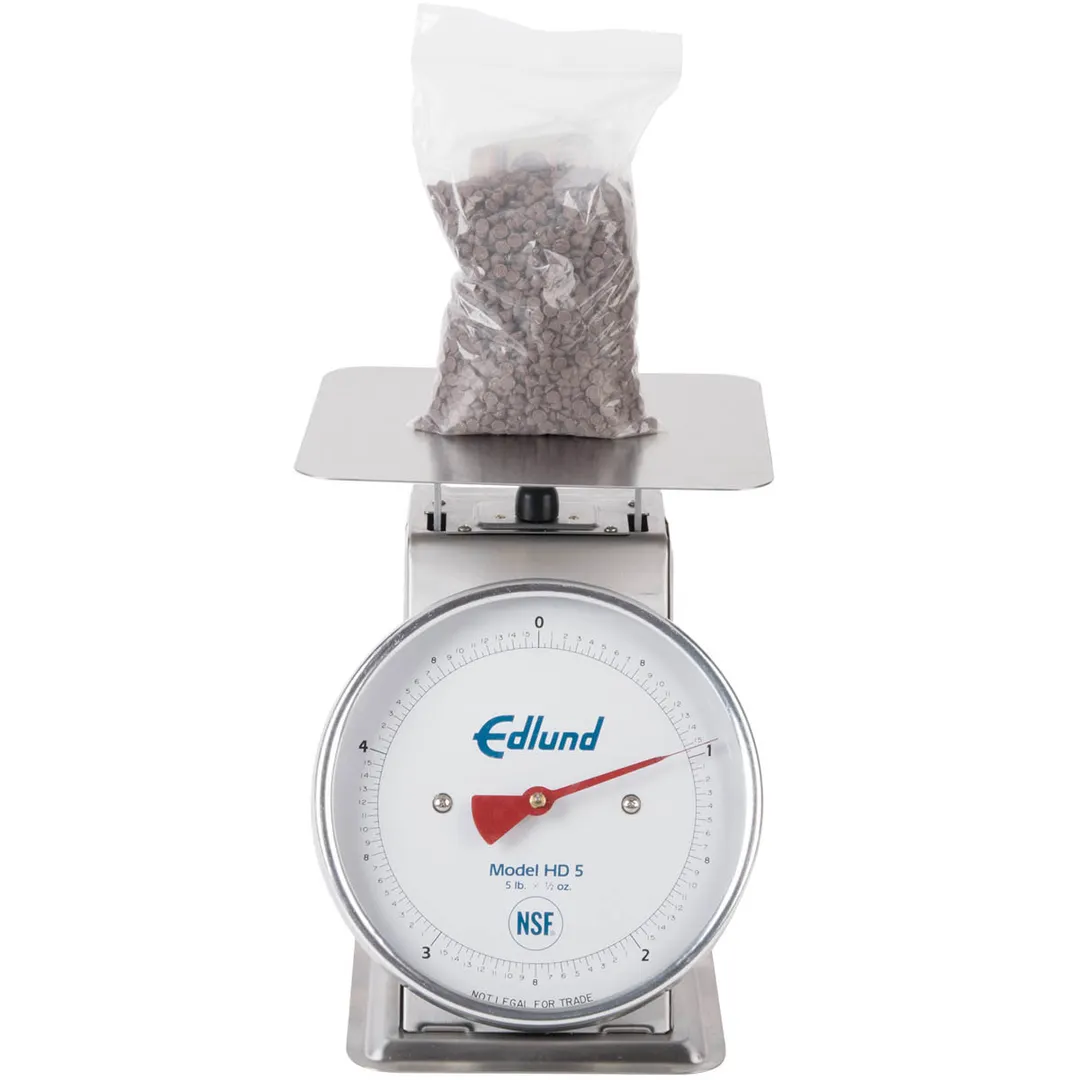 Edlund HD-5DP Portion Dial Scale, 1-9 lb Capacity, 1/2 oz Graduation, Stainless Steel, Sloped Dial, Air Dashpot