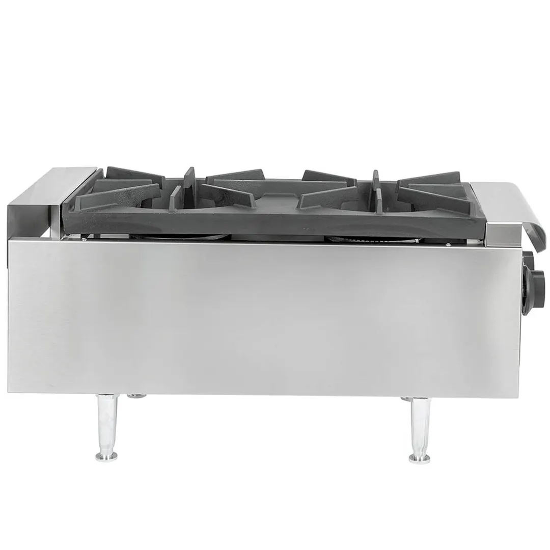 Wells HDHP-1230G 12" Countertop Gas Hotplate with (2) Burners, Manual Controls, 53.000 BTU