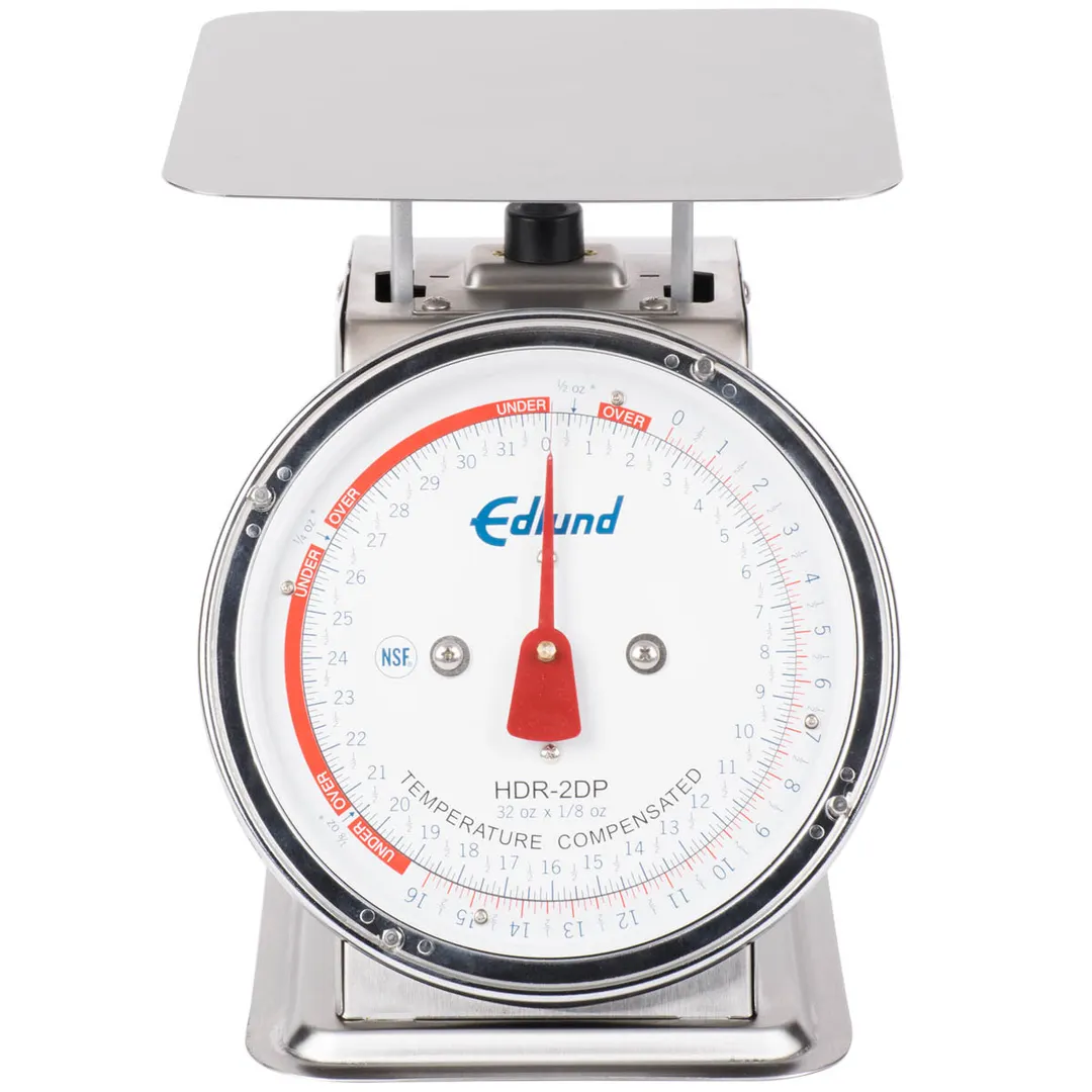 Edlund HDR-2DP - 1-9 lb Stainless Portion Scale, 8.5"x8.5" Platform, 30° Rotating Dial, Over/Under, Temp Comp.