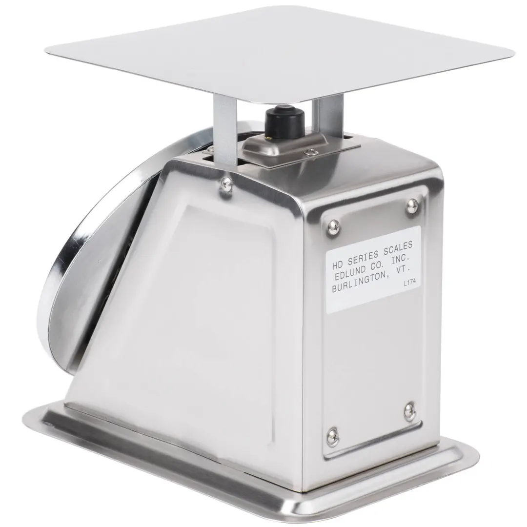 Edlund HDR-2DP - 1-9 lb Stainless Portion Scale, 8.5"x8.5" Platform, 30° Rotating Dial, Over/Under, Temp Comp.