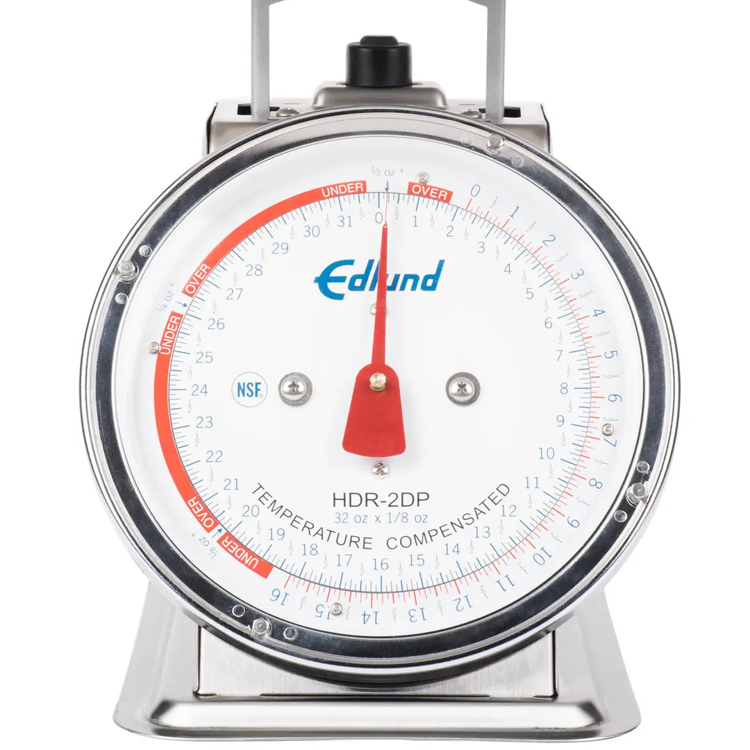 Edlund HDR-2DP - 1-9 lb Stainless Portion Scale, 8.5"x8.5" Platform, 30° Rotating Dial, Over/Under, Temp Comp.