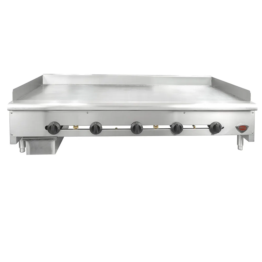 Wells HDTG-6030G 60" Countertop Thermostatic Gas Griddle, 3/4" Steel Plate, 150.000 BTU