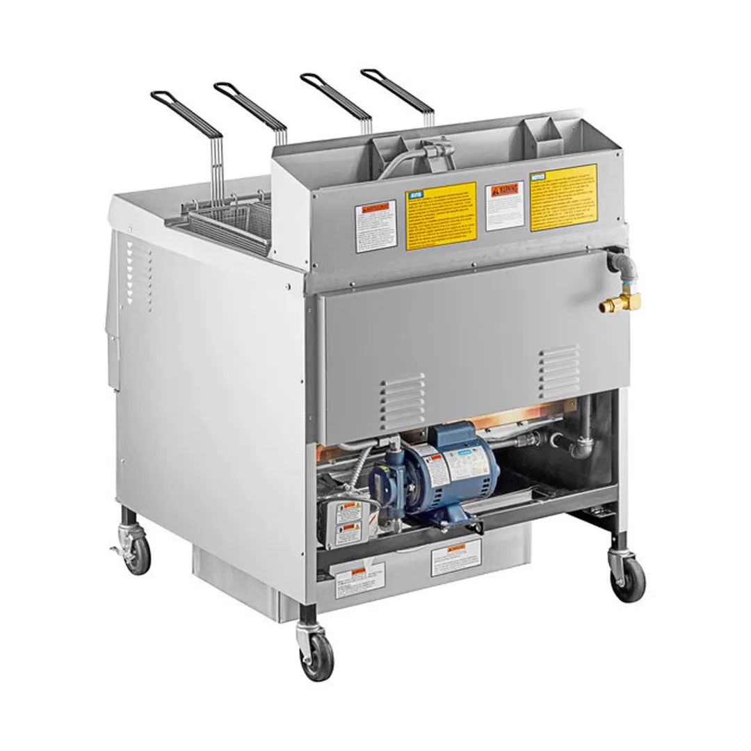 Henny Penny OFG322.06 Multiple Battery Gas Fryer w/ (2) 65-lb Frypots, Built-In Filtration, Natural Gas