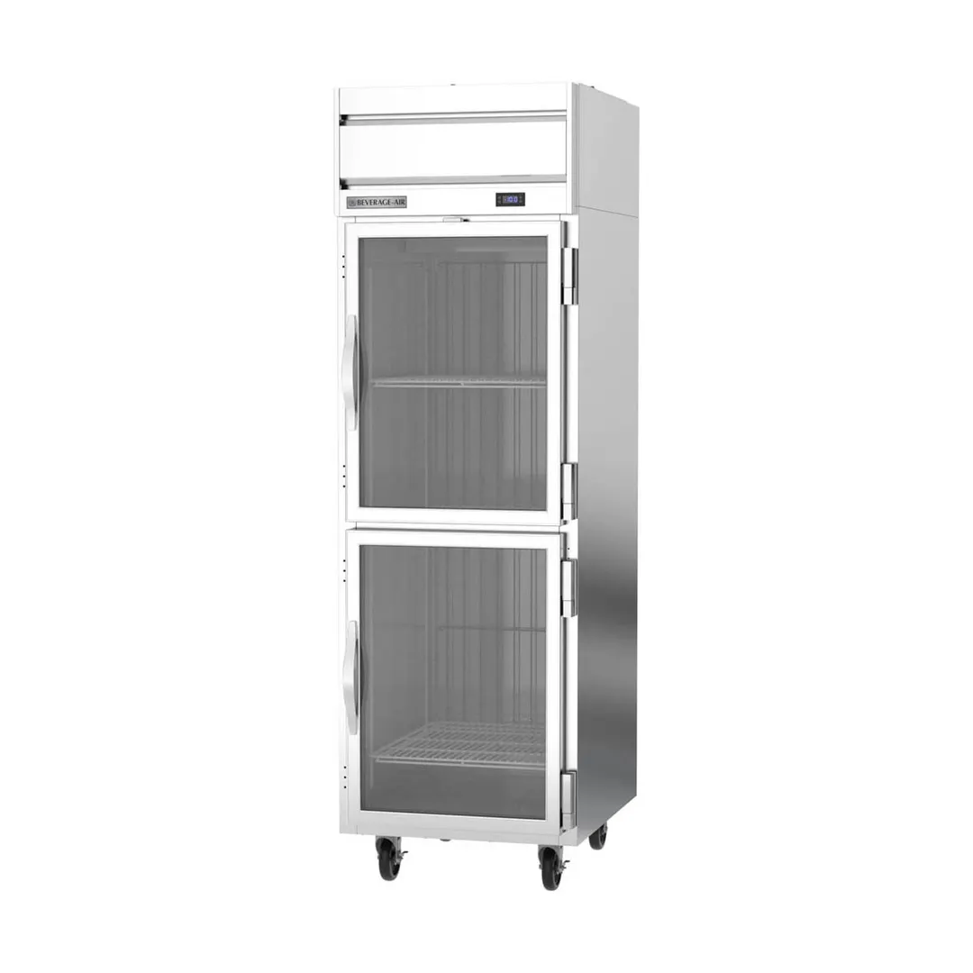Beverage Air HF1HC-1HG 26" 1-Section Reach-In Freezer, 2 Half Glass Doors, Top Mount, 21.06 cu. ft.