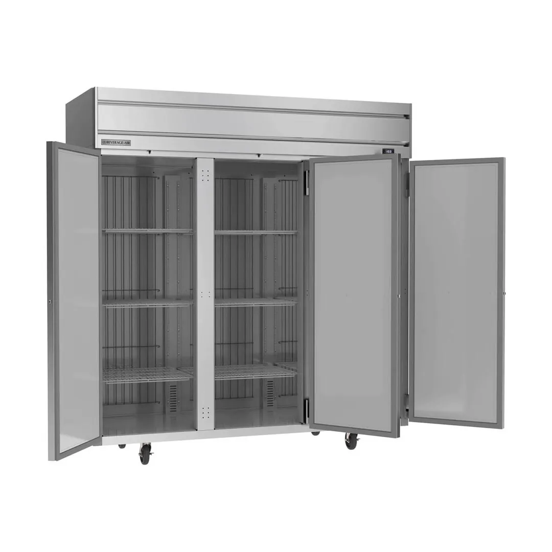 Beverage Air HF3HC-1S 78" 3-Solid Door Reach-In Freezer, Top Mounted, 69.1 cu. ft., Stainless Steel Front
