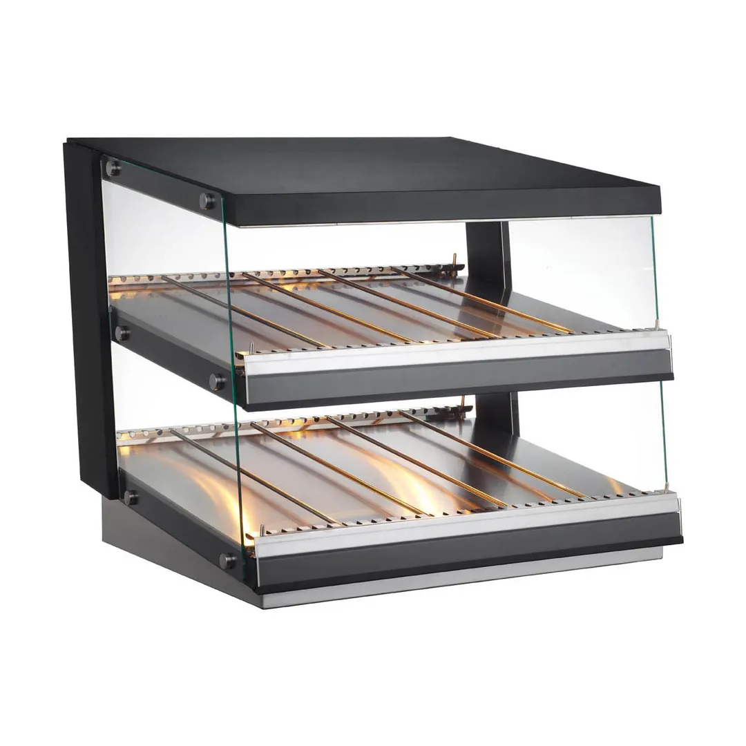 Adcraft HFD-85 31" Self-Service Countertop Heated Display Case w/ 2 Shelves, 85-Liter Capacity