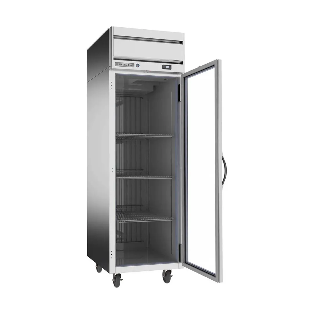 Beverage Air HFP1HC-1G 26" 1-Glass Door Reach-In Freezer, Top Mount, 21 cu. ft., Stainless Steel Front