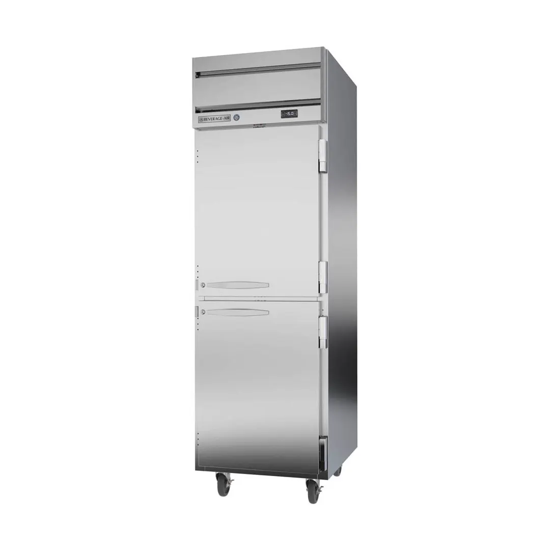 Beverage Air HFP1HC-1HS 26" 1-Section Reach-In Freezer, 2 Half Solid Doors, Top Mount, 21 cu. ft., Stainless Steel Front