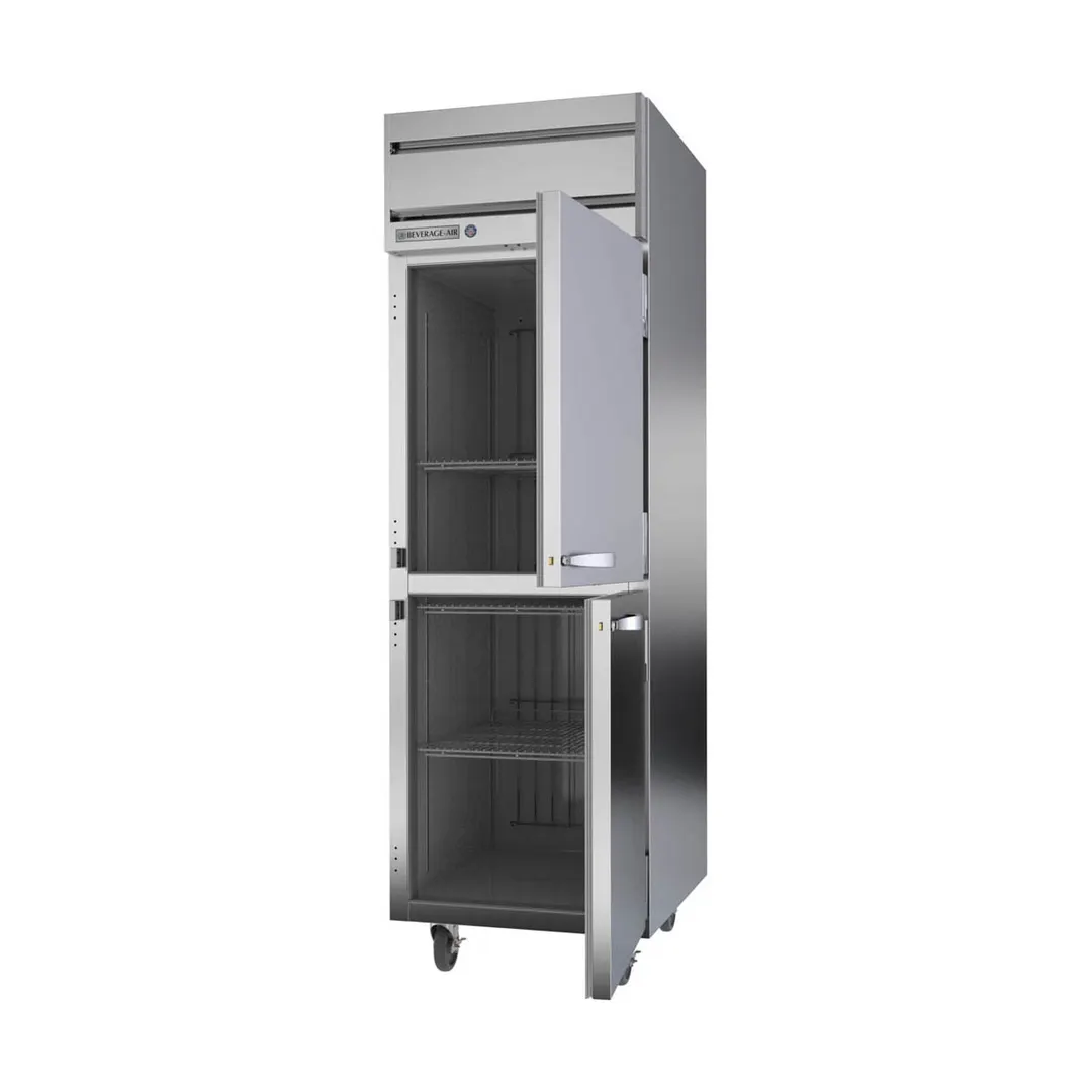 Beverage Air HFP1HC-1HS 26" 1-Section Reach-In Freezer, 2 Half Solid Doors, Top Mount, 21 cu. ft., Stainless Steel Front