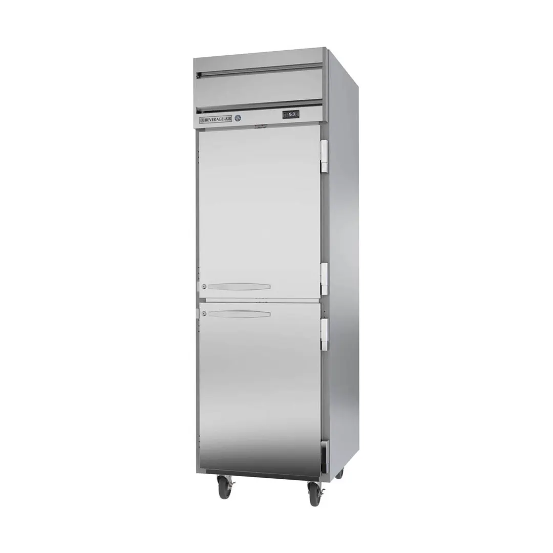 Beverage Air HFS1HC-1HS 26" 1-Section Reach-In Freezer, 2 Half Solid Doors, Top Mount, 21 cu. ft.