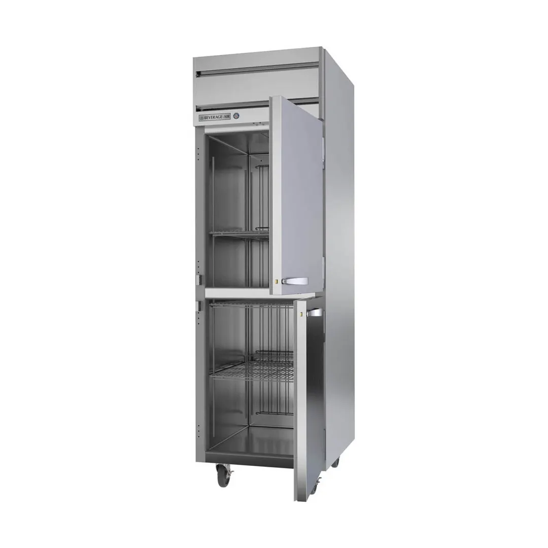 Beverage Air HFS1HC-1HS 26" 1-Section Reach-In Freezer, 2 Half Solid Doors, Top Mount, 21 cu. ft.