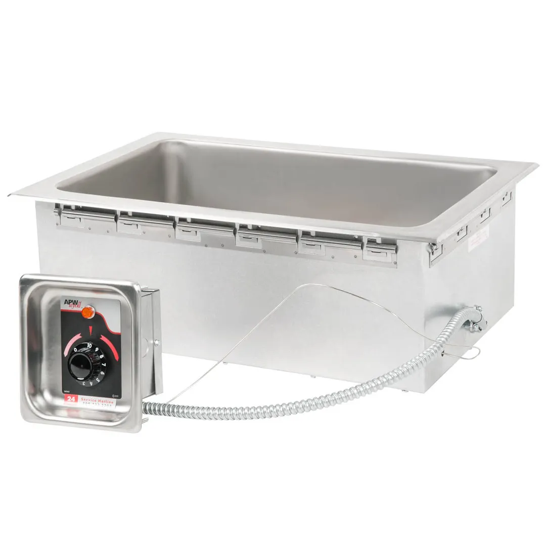 APW Wyott HFW-1TS 15" Insulated One Pan Drop In Hot Food Well, Stainless Steel