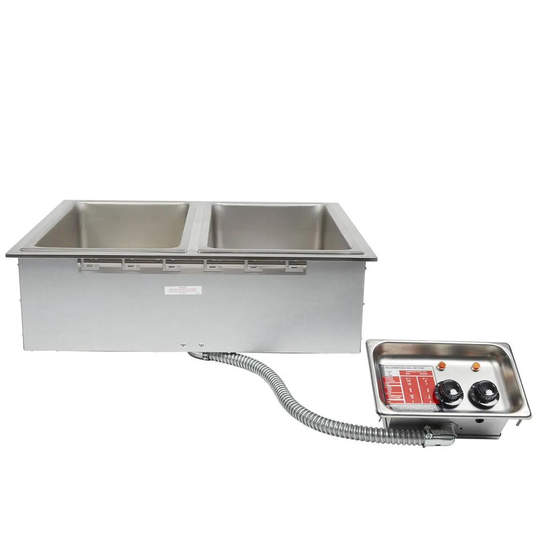 APW Wyott HFW-2S Hot Food Well Unit, Drop-In, Electric, (2) 12" X 20" Wells