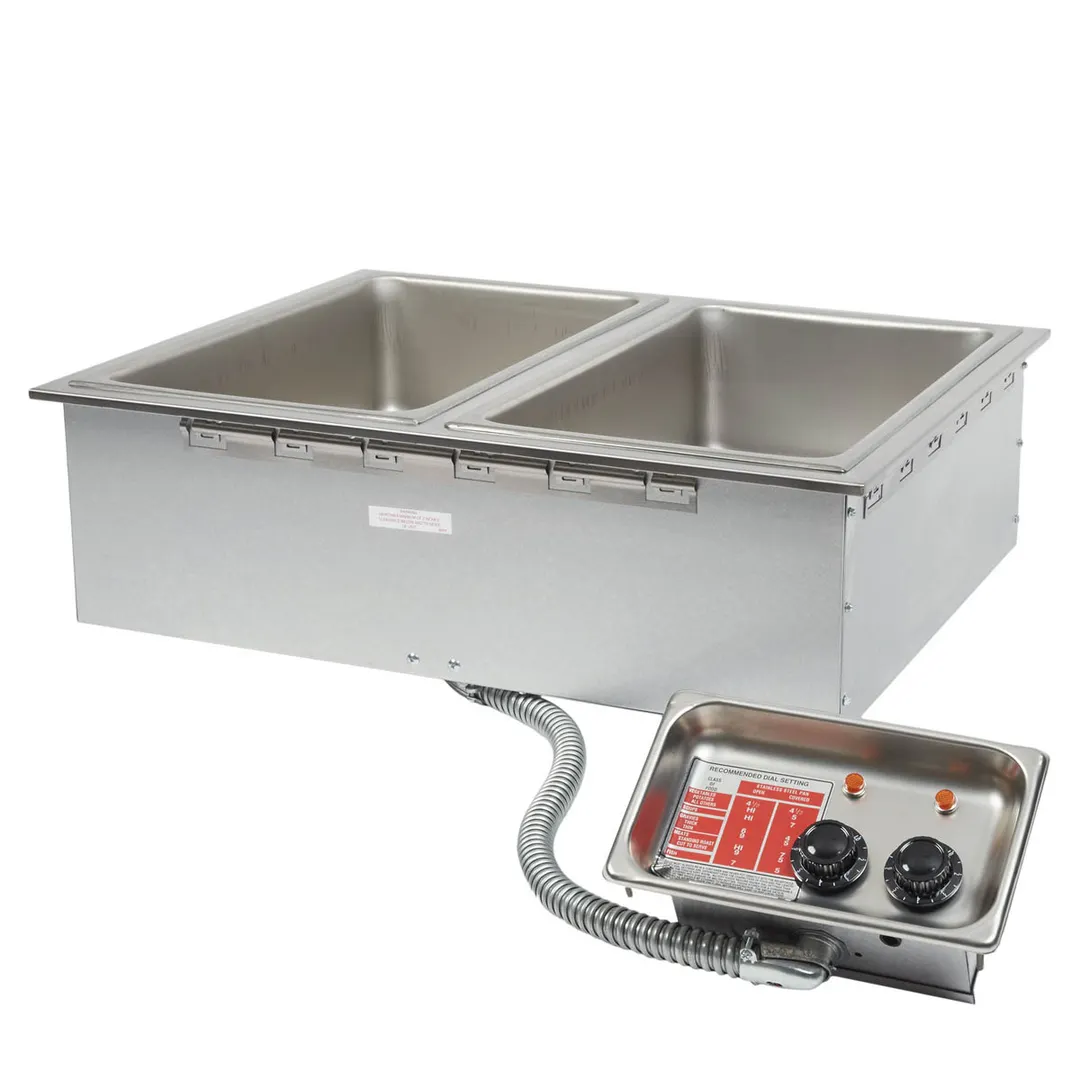 APW Wyott HFW-2S Hot Food Well Unit, Drop-In, Electric, (2) 12" X 20" Wells