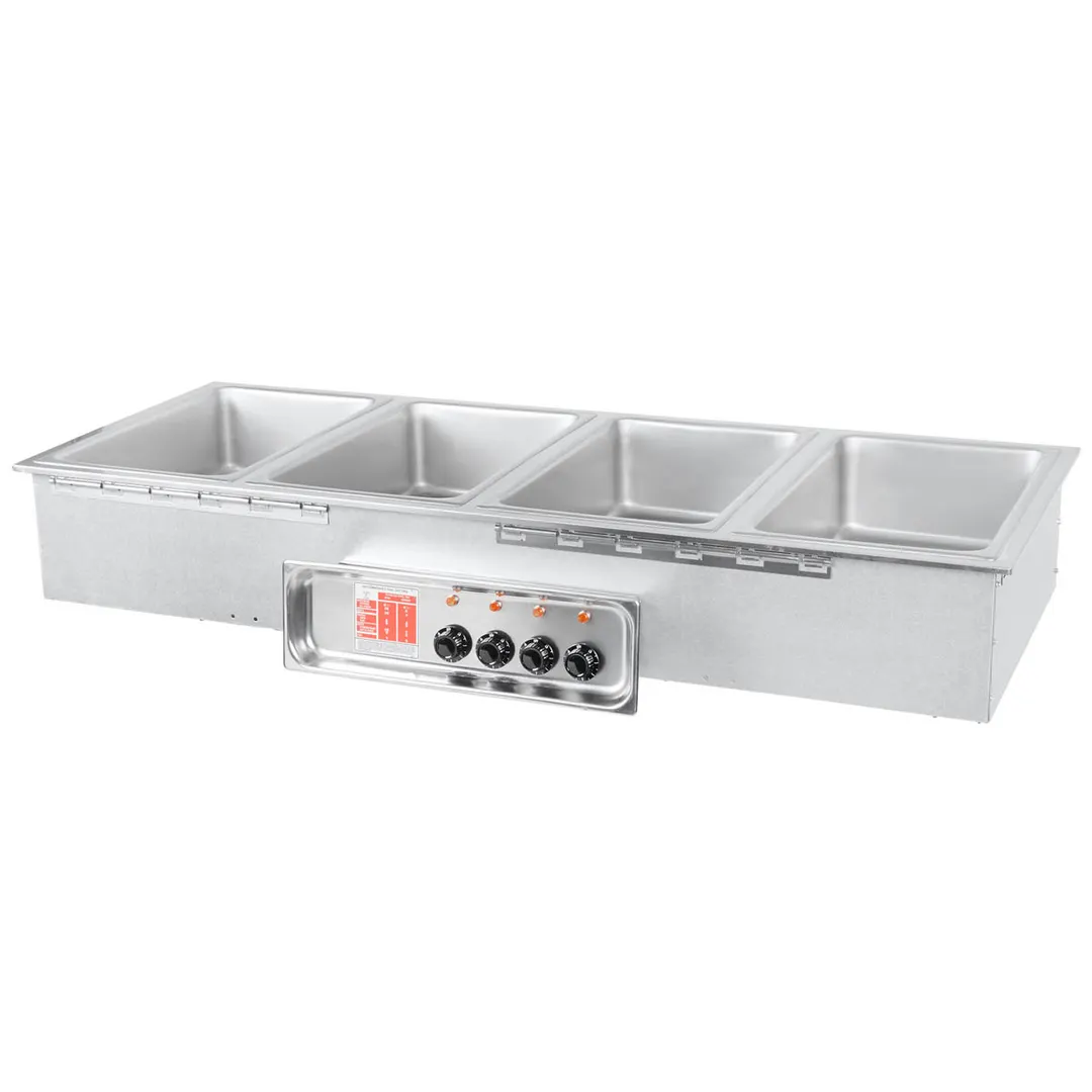 APW Wyott HFW-4DS Hot Food Well Unit, Drop-In, Electric, (4) 12" X 20" Wells