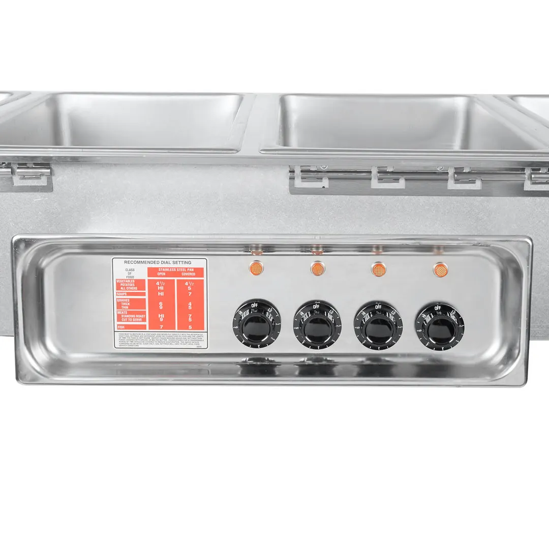 APW Wyott HFW-4DS Hot Food Well Unit, Drop-In, Electric, (4) 12" X 20" Wells