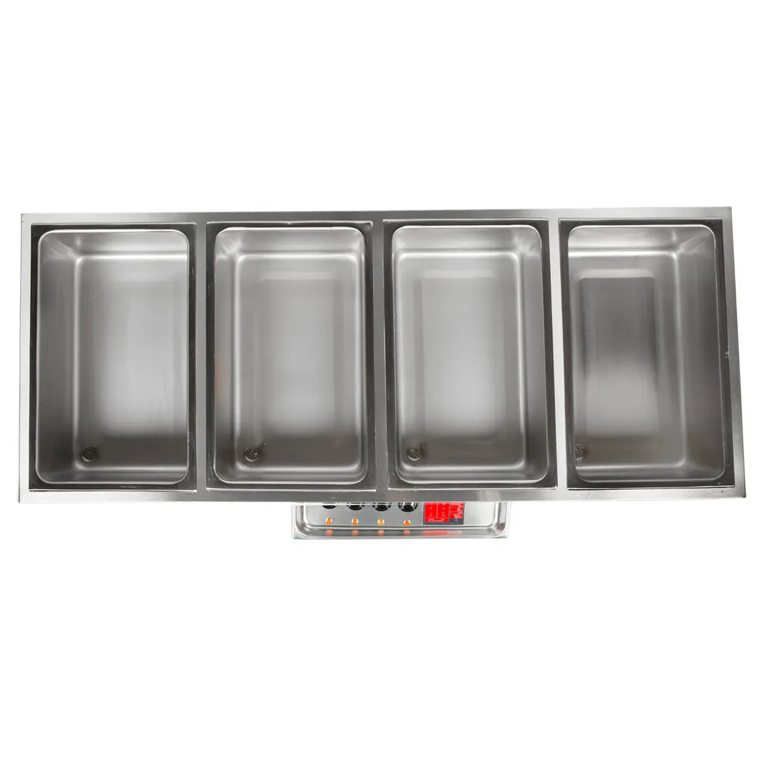 APW Wyott HFW-4DS Hot Food Well Unit, Drop-In, Electric, (4) 12" X 20" Wells