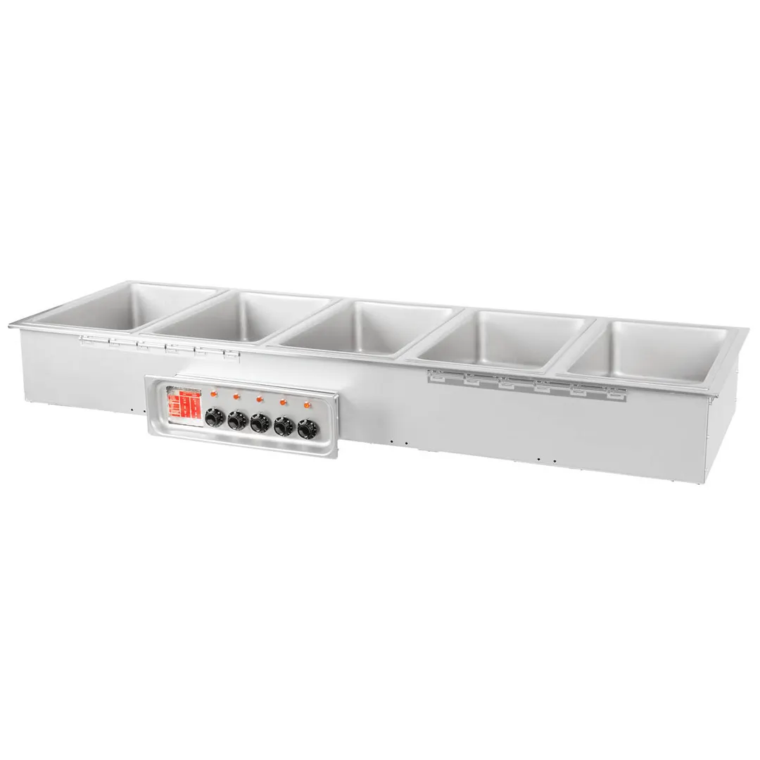 APW Wyott HFW-5DS Hot Food Well Unit, Drop-In, Electric, (5) 12" X 20" Wells