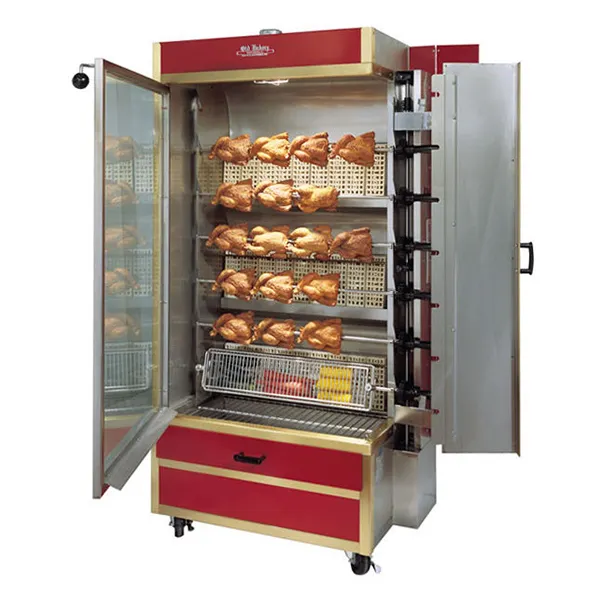 Hickory Industries N/7GP OPT 32 Gas Rotisserie Oven, 7-Spits, 87.000 BTU, 35 Chicken Capacity