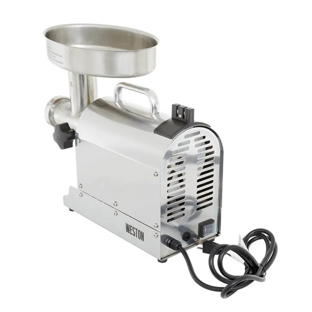 Hamilton Beach 10-0801-W Meat Grinder, #8 Hub, 3/4 HP, 550W, 120V, 4.5mm/7mm Plates, 4 Sausage Funnels