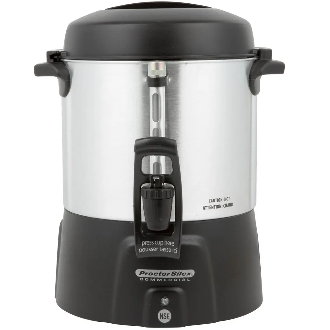 Hamilton Beach 45040R Proctor-Silex Coffee Urn, 40 Cup Capacity with Dual Heaters / 1.090W - 120V