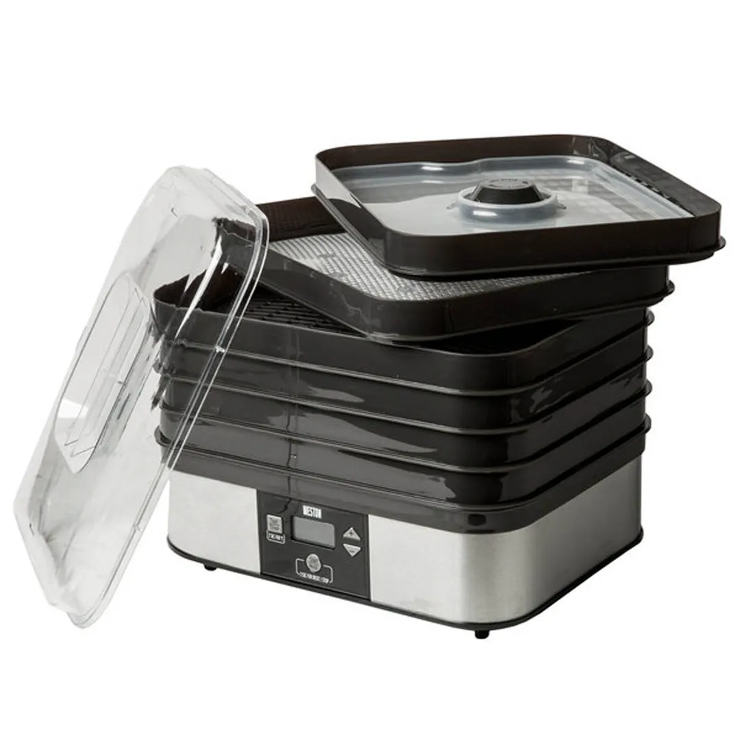 Hamilton Beach 75-0401-W Weston Digital Dehydrator, Single Zone, 6 Trays, 500W, 120V