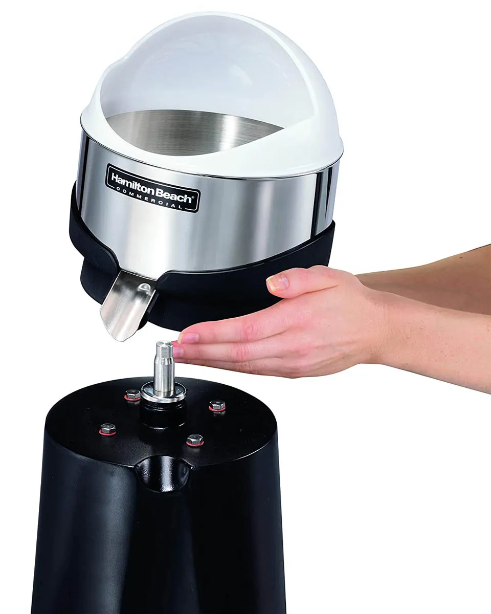 Hamilton Beach HCJ967R Electric Citrus Juicer w/ 3 Reamers, Induction Motor, Extra Tall Open Spout