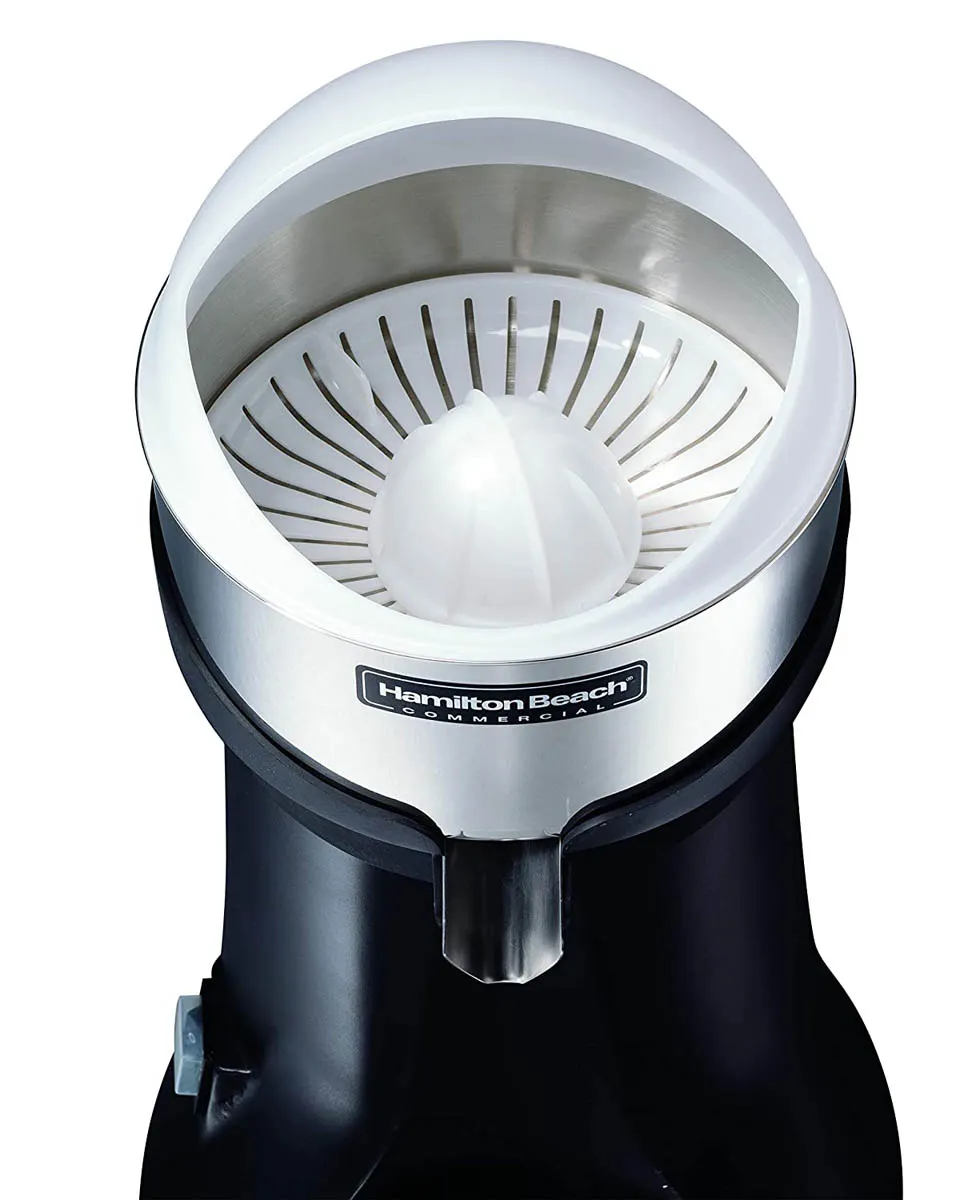 Hamilton Beach HCJ967R Electric Citrus Juicer w/ 3 Reamers, Induction Motor, Extra Tall Open Spout