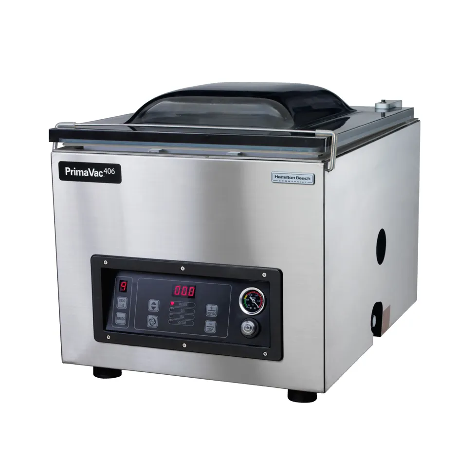 Hamilton Beach HVC406-CE PrimaVac Countertop Chamber Vacuum Packaging Machine with 16" Single Seal Bar