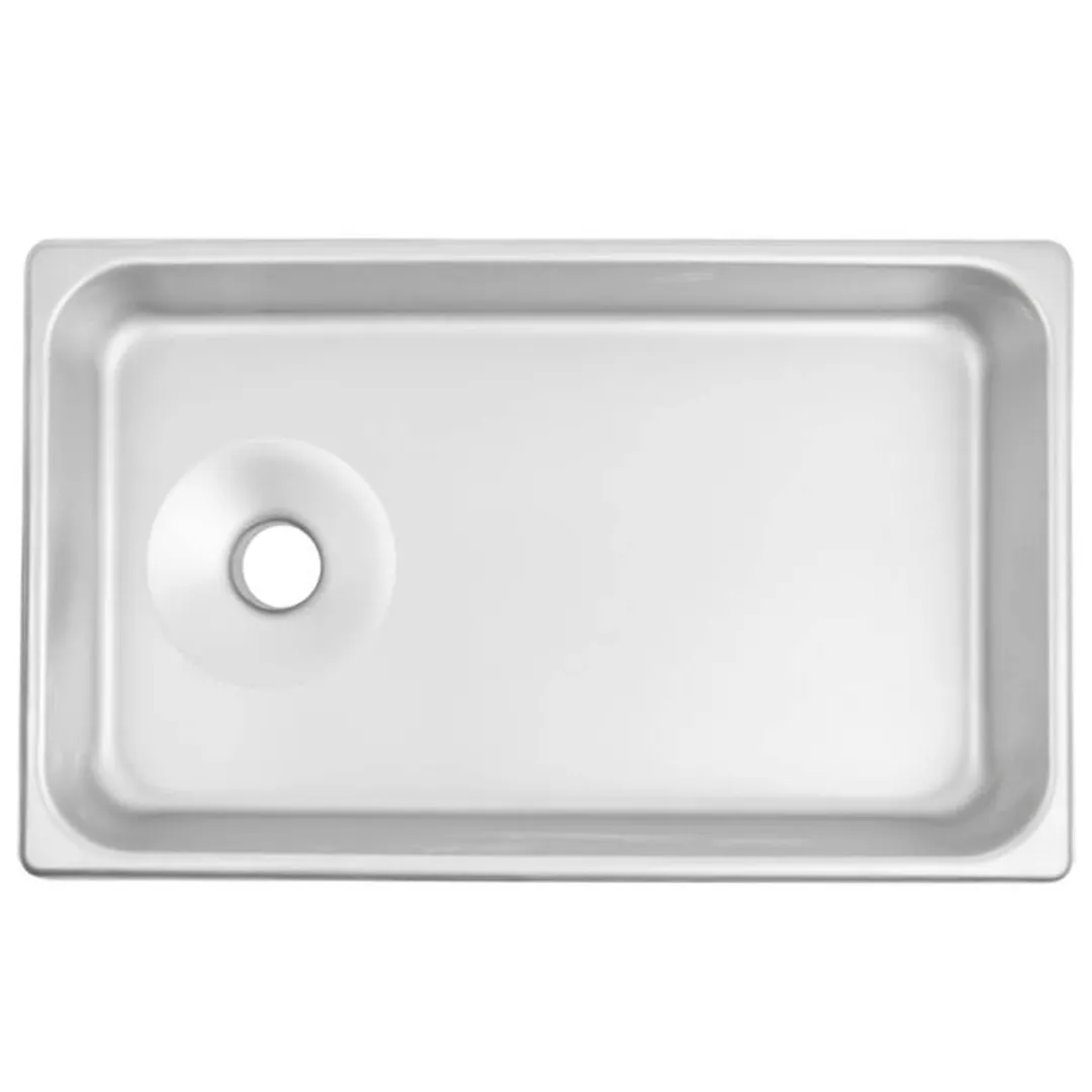 Hobart 12/22PN-SST Rectangular Grind Pan, 19.5" x 11.5" x 2.5", Stainless Steel, Hub #12/22