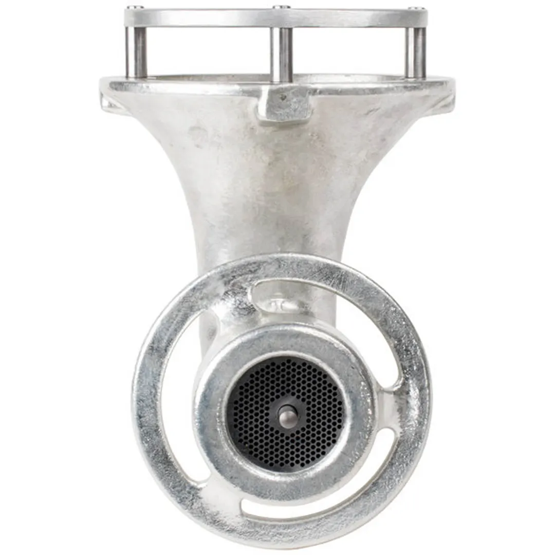 Hobart 22C/E-FS5PLT Funnel Throat Chop End Assy for #22 Hub Tin Cylinder Auger Knife 5 Carbon Steel Grind Plates