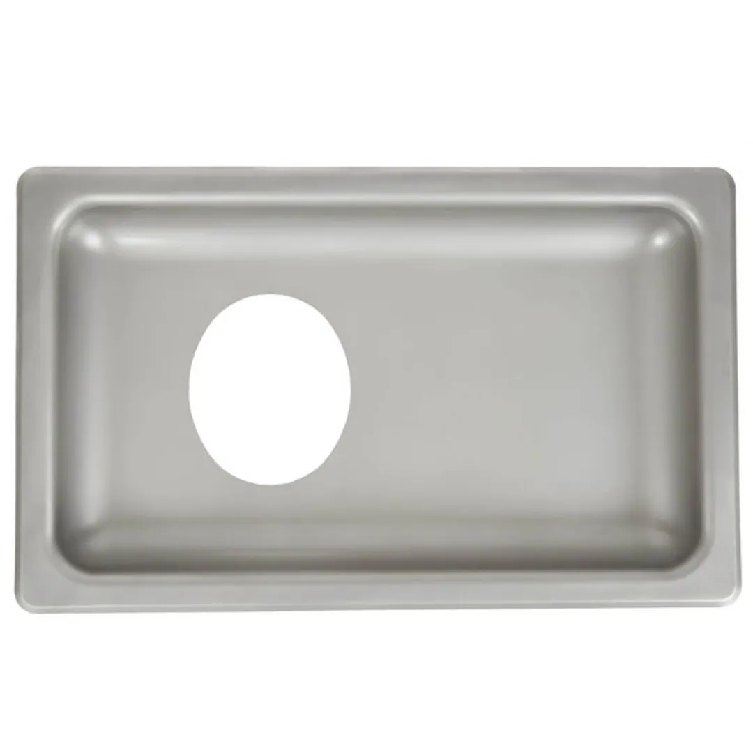 Hobart 22PAN-SSTFS - 27¾" x 15⅝" x 3" Stainless Steel Rectangular Grind Pan, Hub #22, Meat Grinder Part