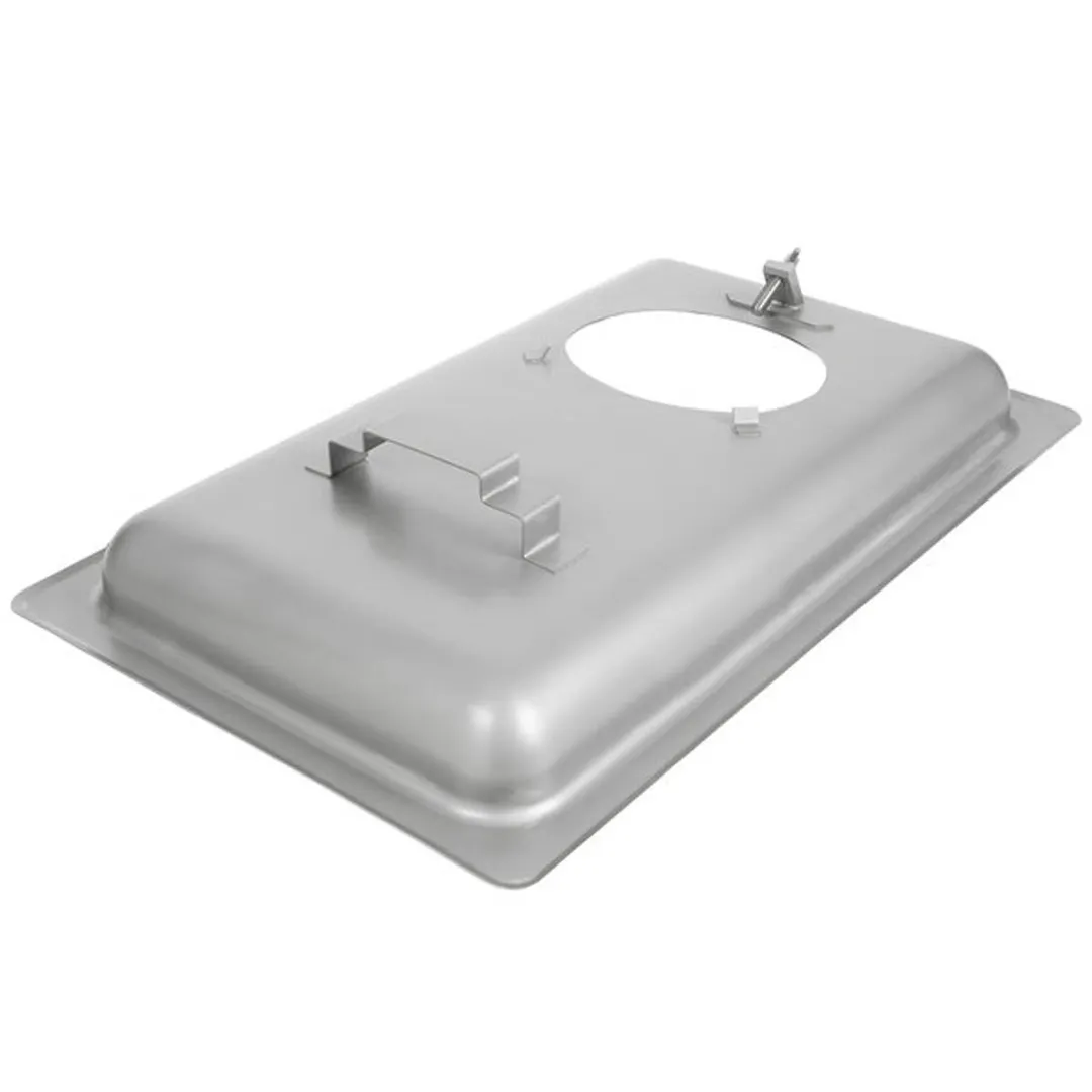 Hobart 22PAN-SSTFS - 27¾" x 15⅝" x 3" Stainless Steel Rectangular Grind Pan, Hub #22, Meat Grinder Part