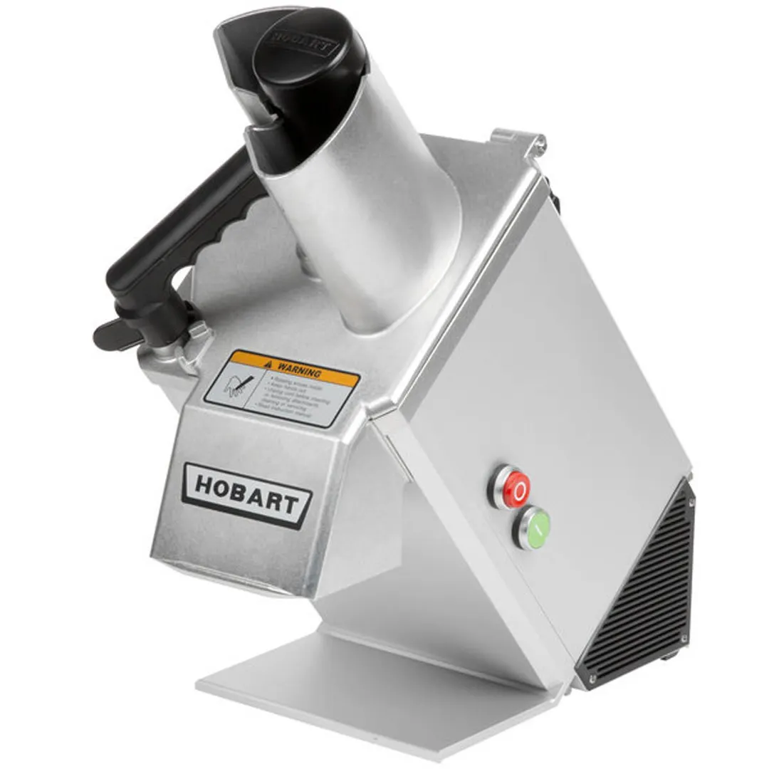 Hobart FP100-1A Benchtop Continuous Feed Food Processor with PLATE-3PACK-SS, 11 lbs per/min, 1/3 hp