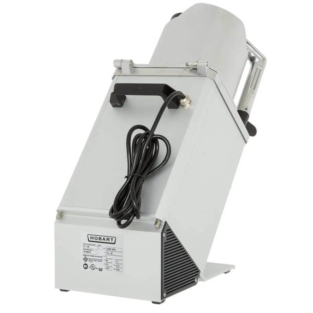 Hobart FP150-1A Benchtop Continuous Feed Food Processor with 15PLATE-3PACK-SS, 14 lbs per/min, 1/2 hp