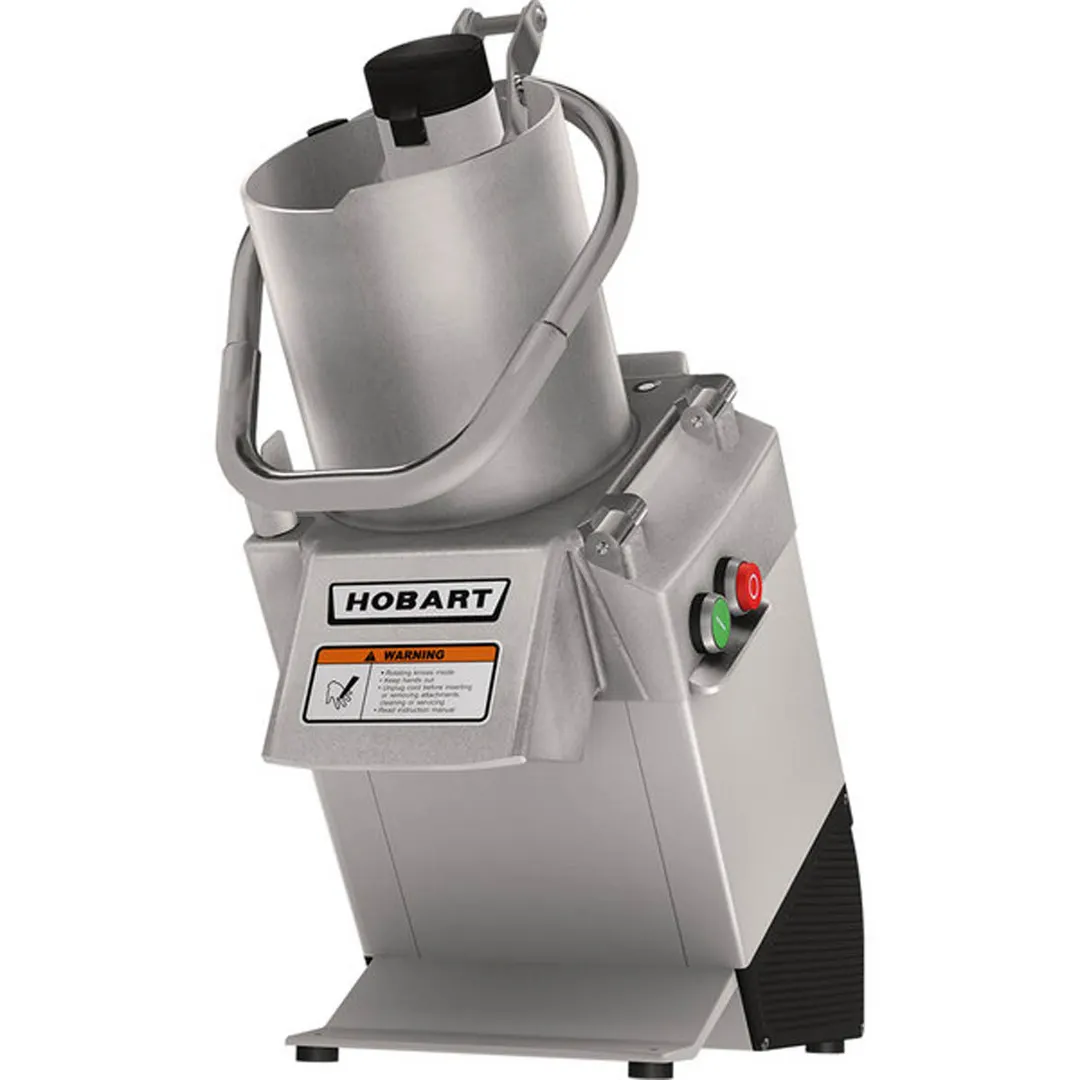 Hobart FP250-1A Benchtop Continuous Feed Food Processor with 15PLATE-3PACK-SS, 17 lbs per/min, 3/4 hp