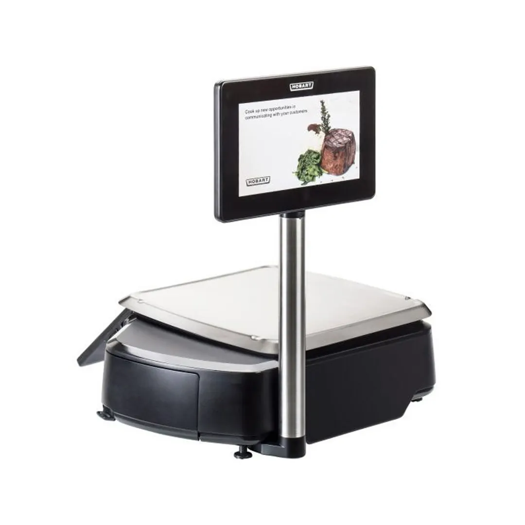 Hobart HTI-10ELH4 Scale, 10" Display, 14"x15" Platter, 30 lb @ .01 lb, 15 kg @ .005 kg, 1GB RAM, 16GB SD