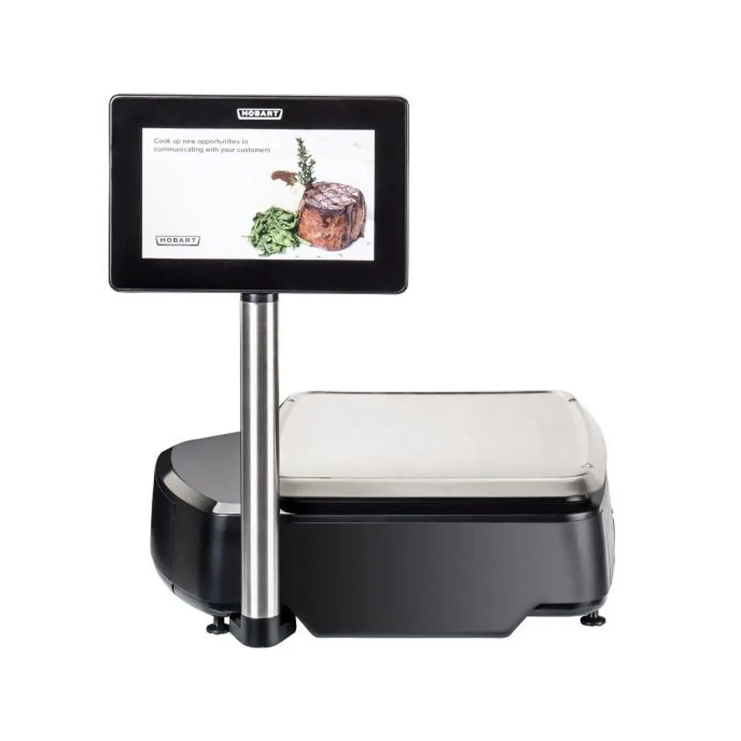 Hobart HTI-10ELH4 Scale, 10" Display, 14"x15" Platter, 30 lb @ .01 lb, 15 kg @ .005 kg, 1GB RAM, 16GB SD
