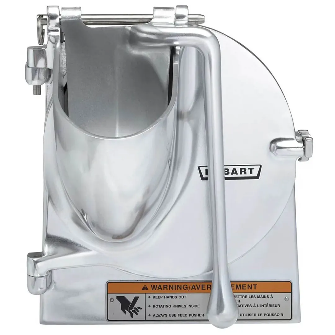 Hobart VS9-12 9‑inch Vegetable Slicer for #12 Hub, Back Case, Hopper Front, Adjustable Slicer Plate